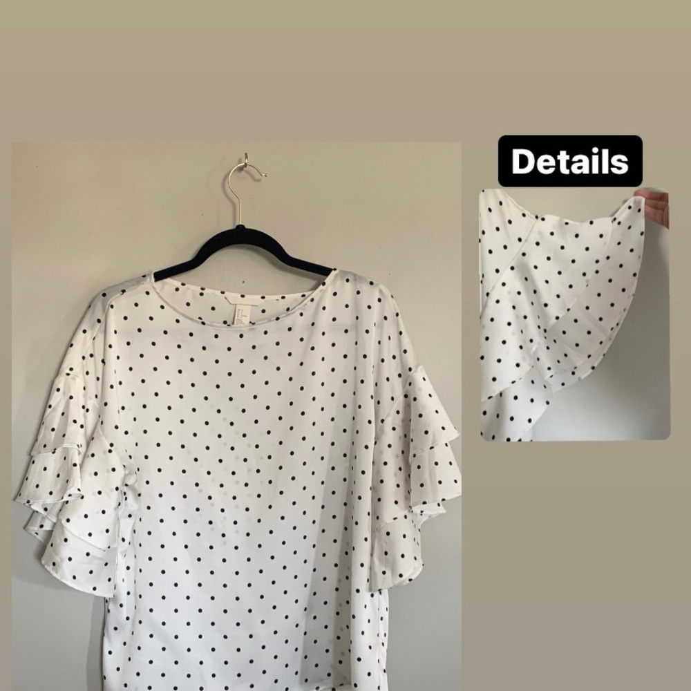 Off white and black polka dots,Excellent condition